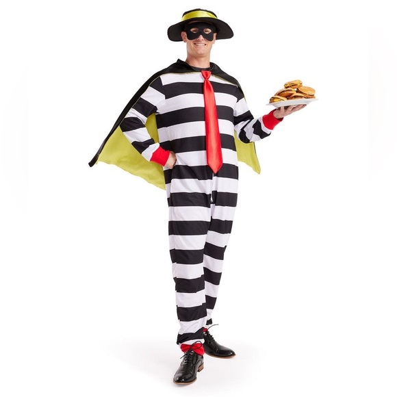 Tipsy Elves MEN'S HAMBURGER THIEF COSTUME | NEW/NWOT!!🍔🍔🍔 - Picture 1 of 7